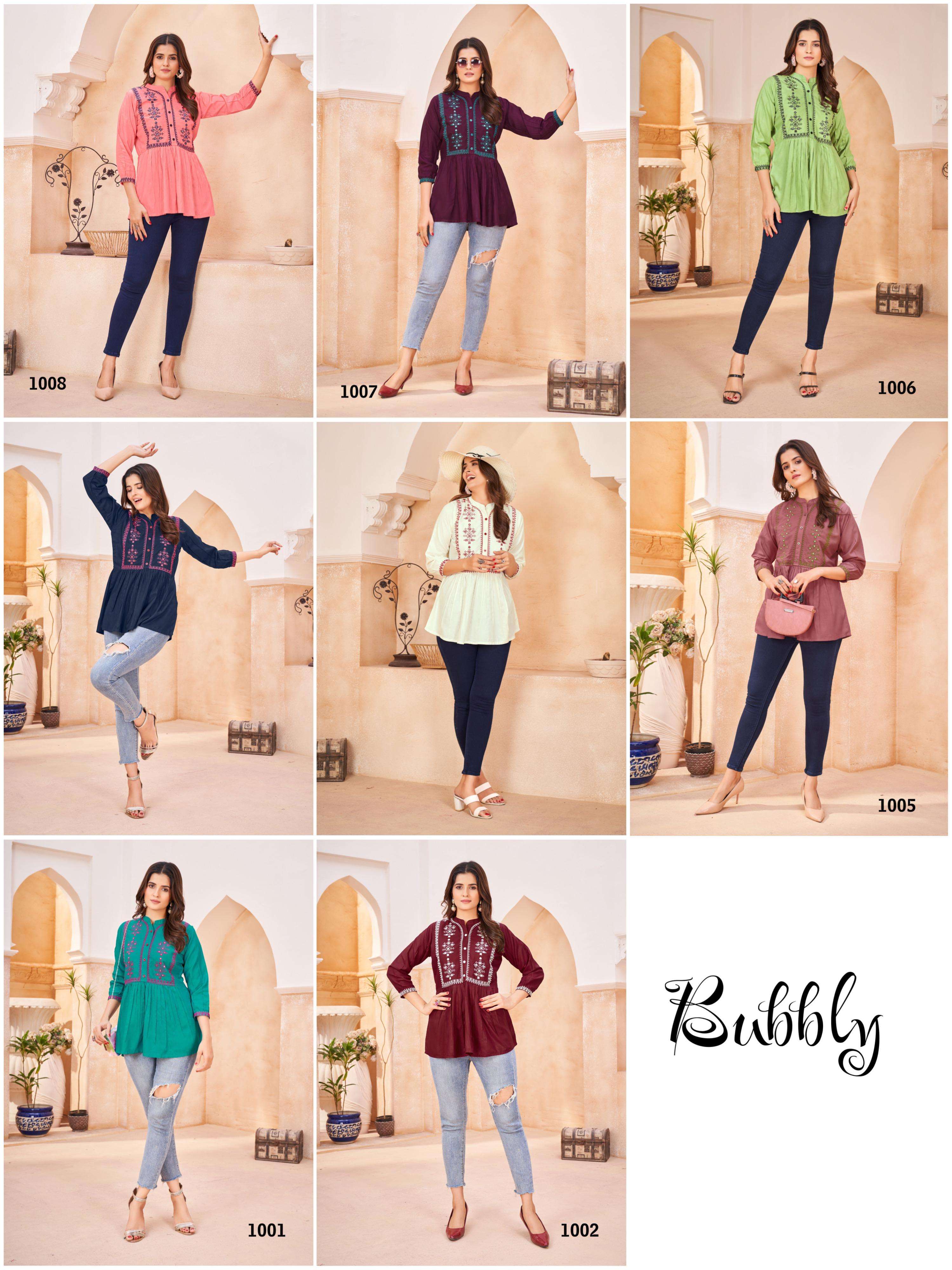 Bubbly Heavy Rayon Kurti Wholesale catalog