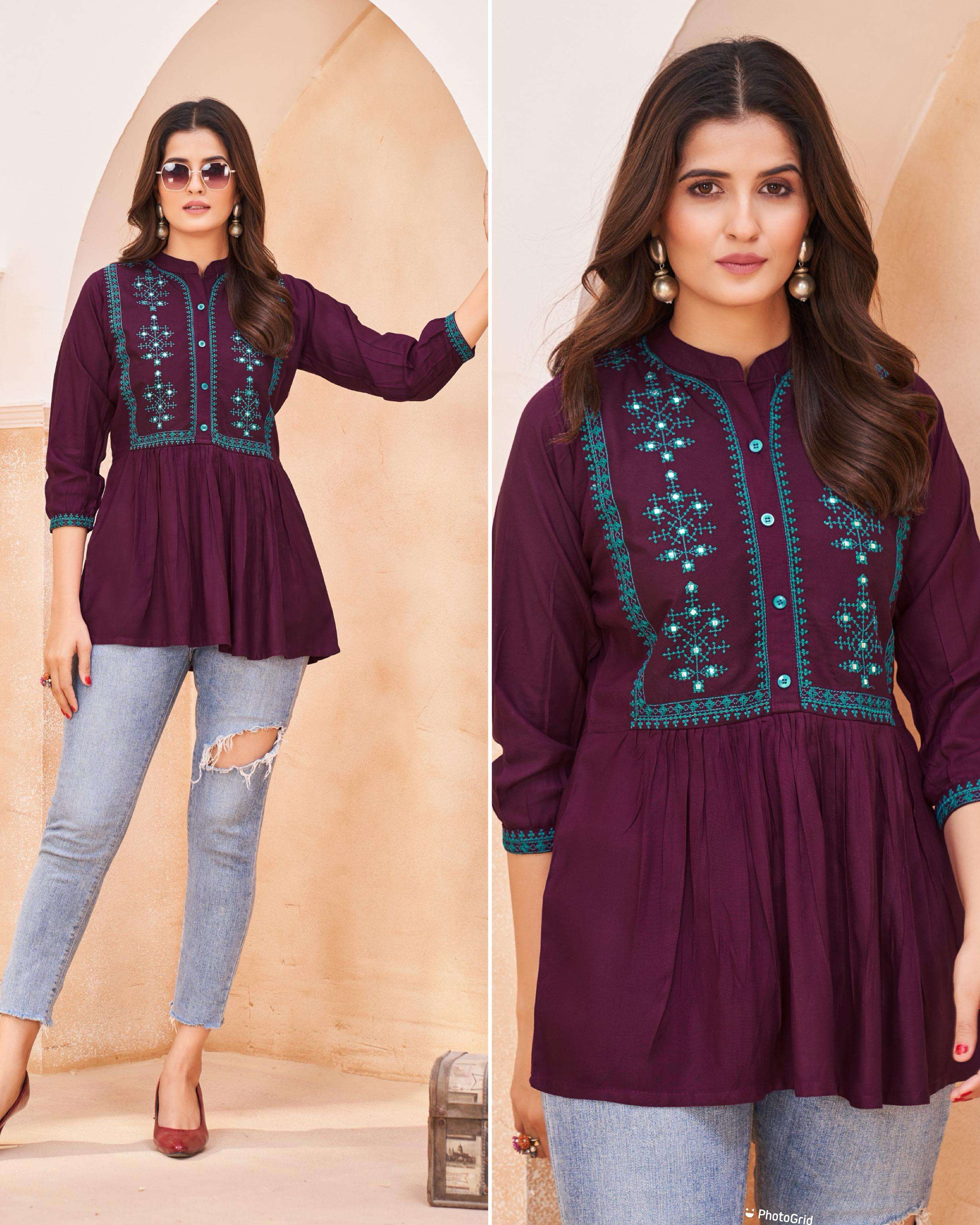 Bubbly Heavy Rayon Kurti Wholesale catalog