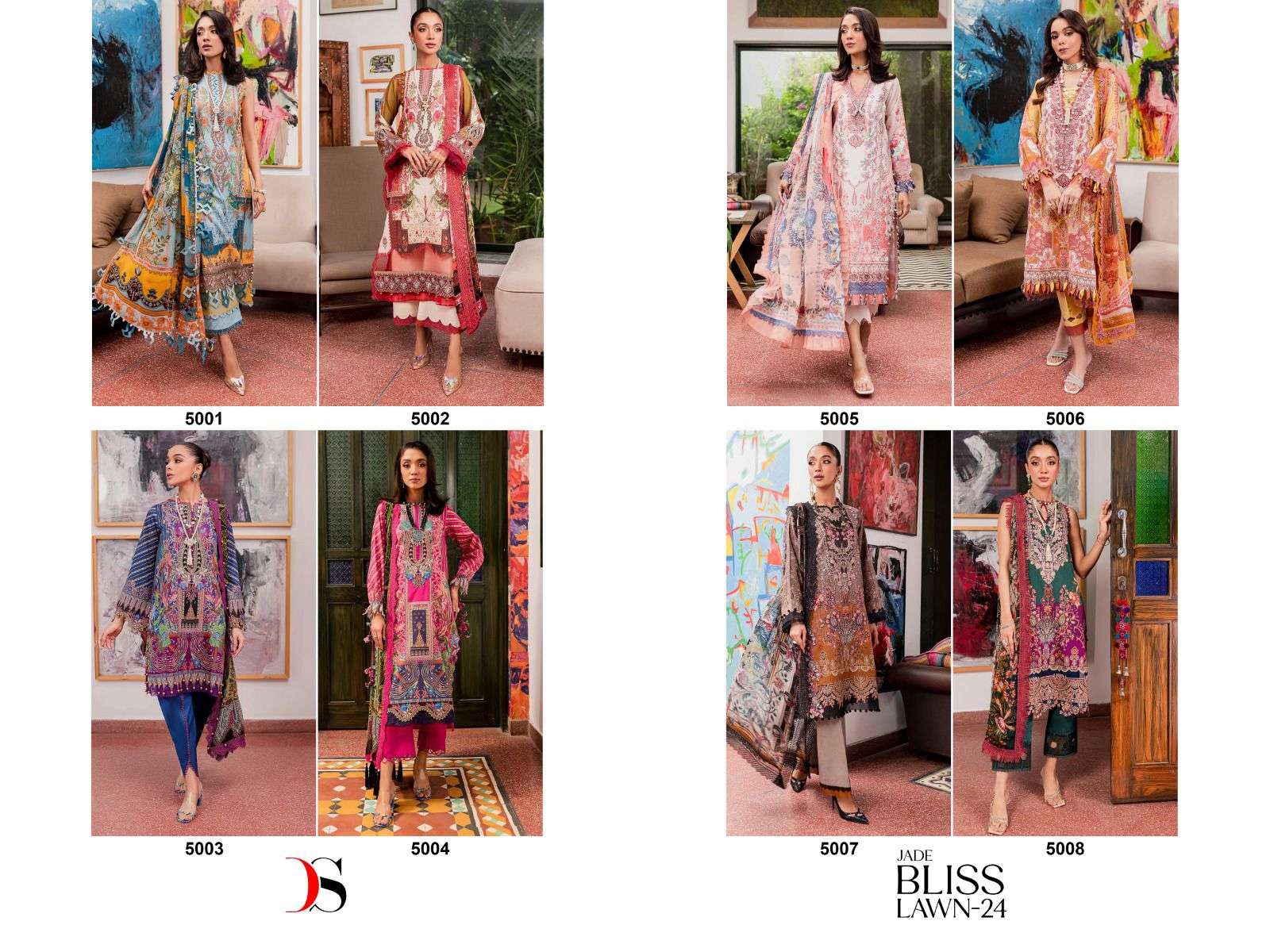 Deepsy Jade Bliss Lawn 24 Chiffon Dupatta Salwar Kameez Wholesale catalog