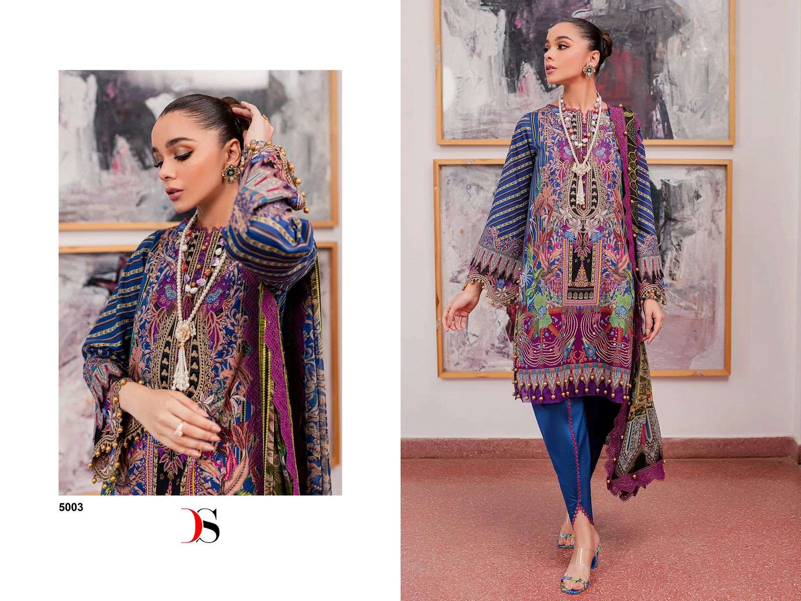 Deepsy Jade Bliss Lawn 24 Cotton Dupatta Pakistani Suits Wholesale catalog