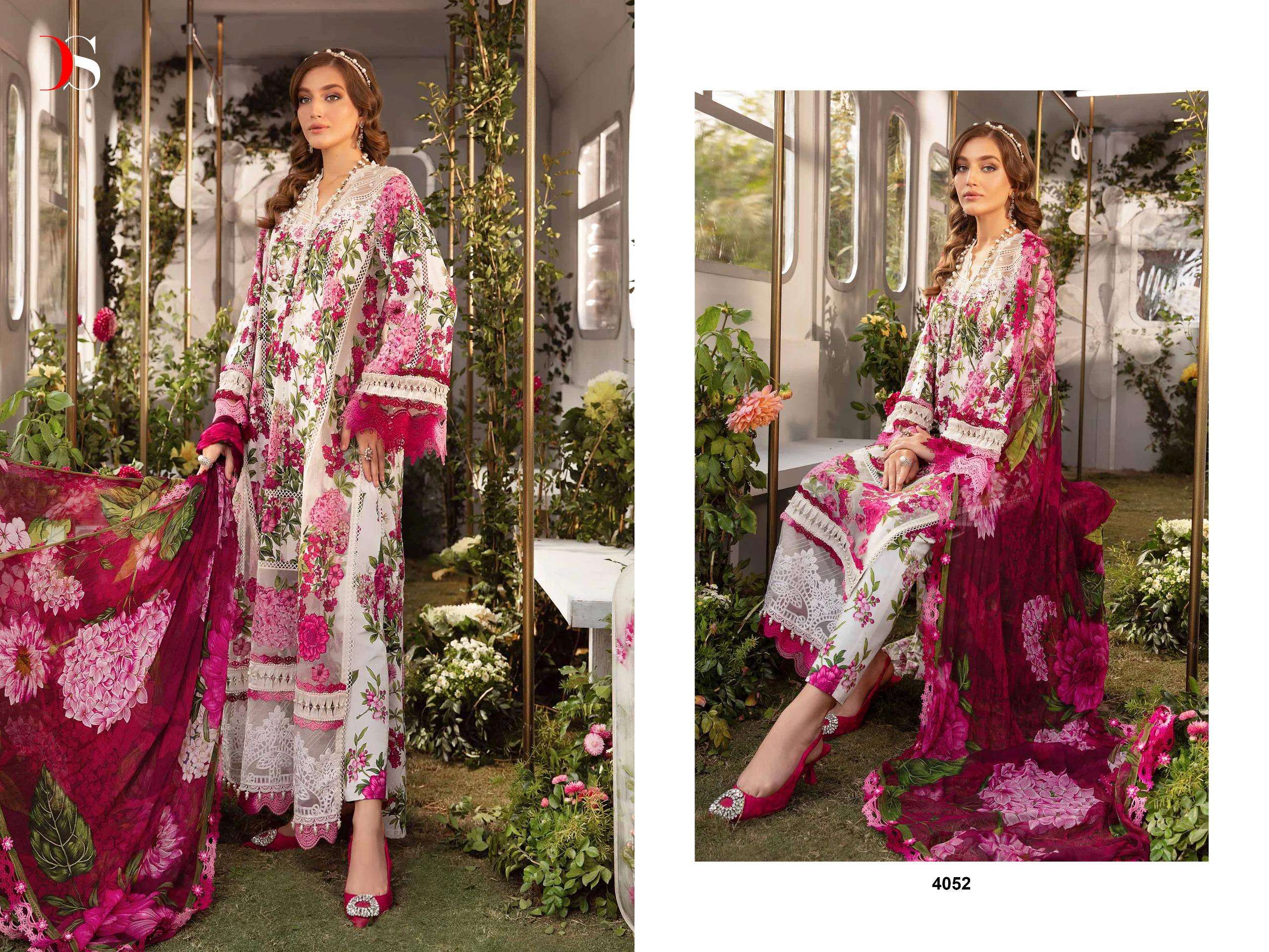 Deepsy Maria B MPrints 24 Cotton Dupatta Pakistani Suit Wholesale catalog