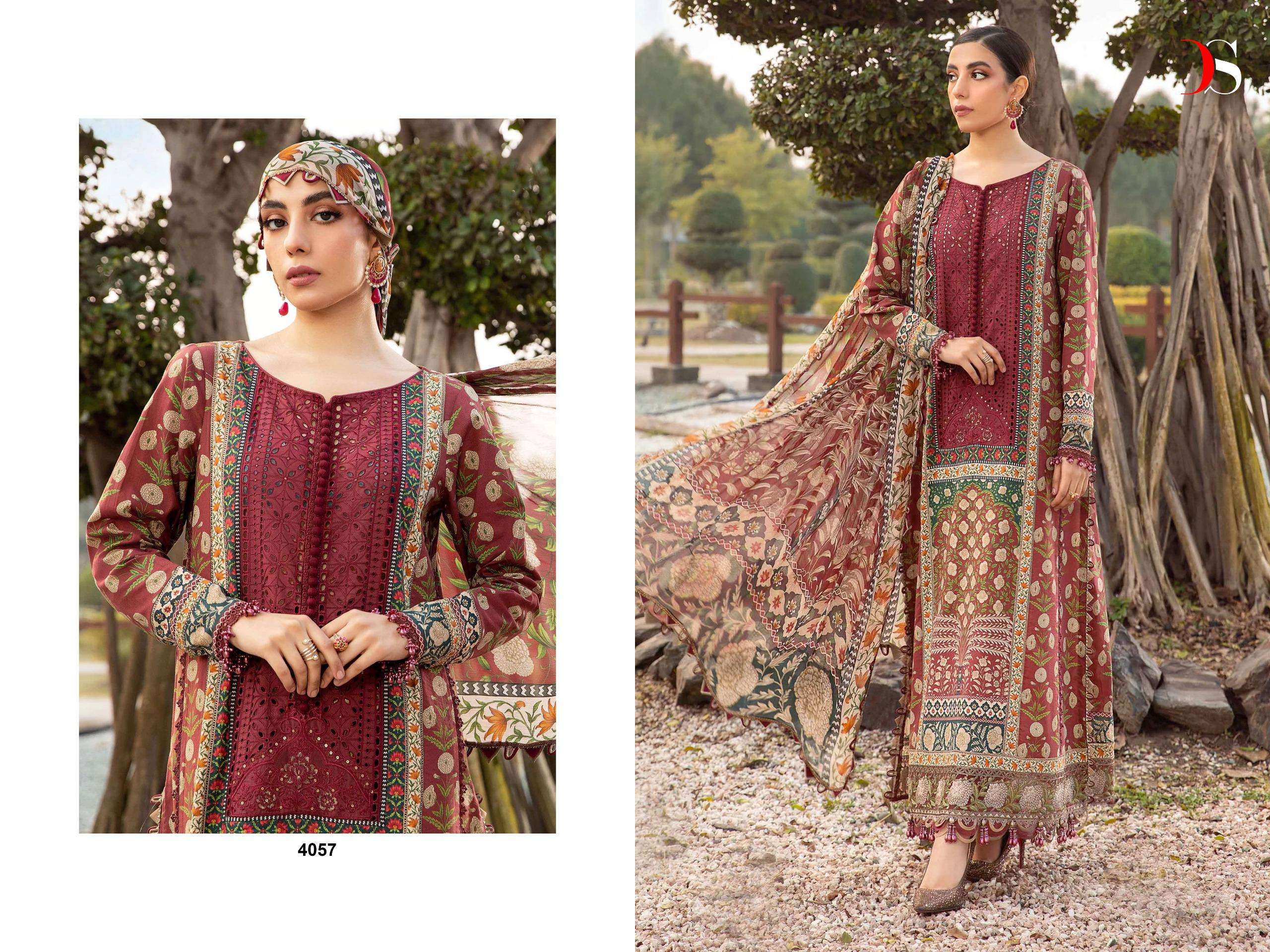 Deepsy Maria B MPrints 24 Cotton Dupatta Pakistani Suit Wholesale catalog