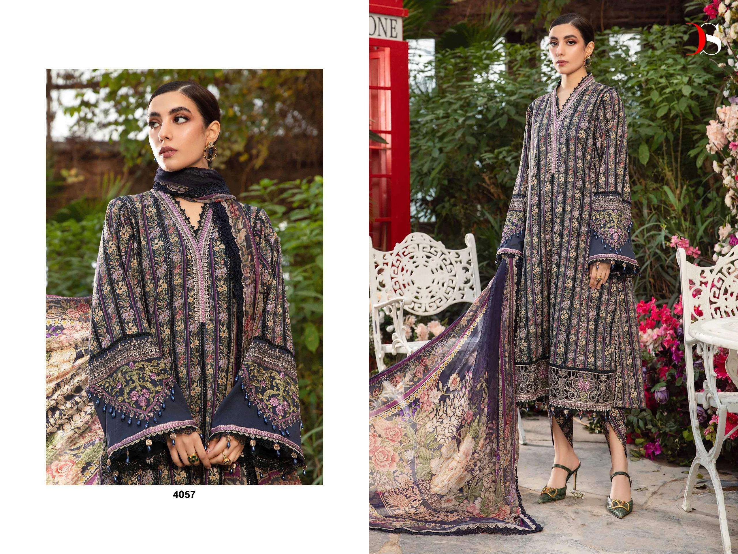 Deepsy Maria B MPrints 24 Cotton Dupatta Pakistani Suit Wholesale catalog