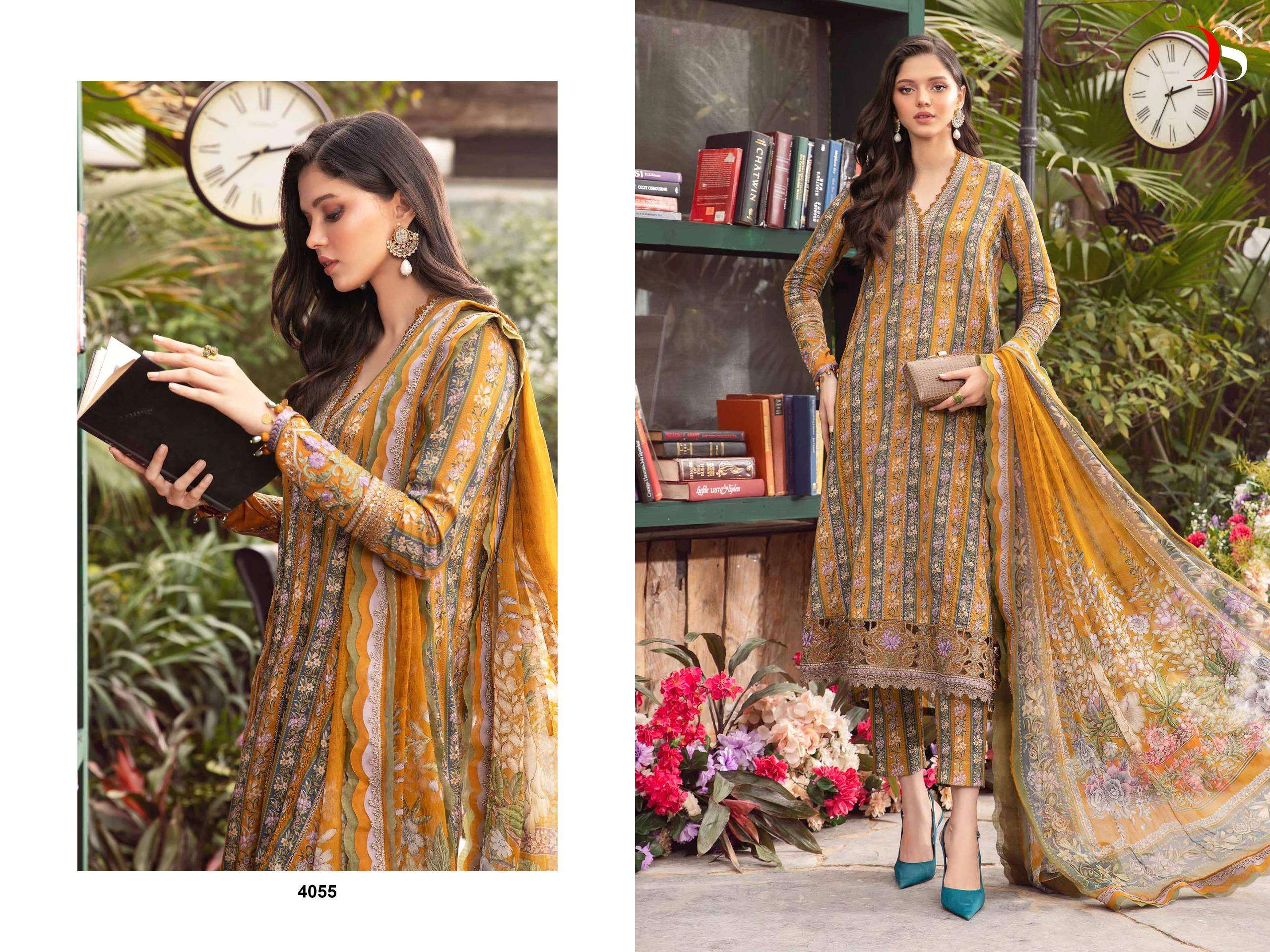 Deepsy Maria B MPrints 24 Cotton Dupatta Pakistani Suit Wholesale catalog