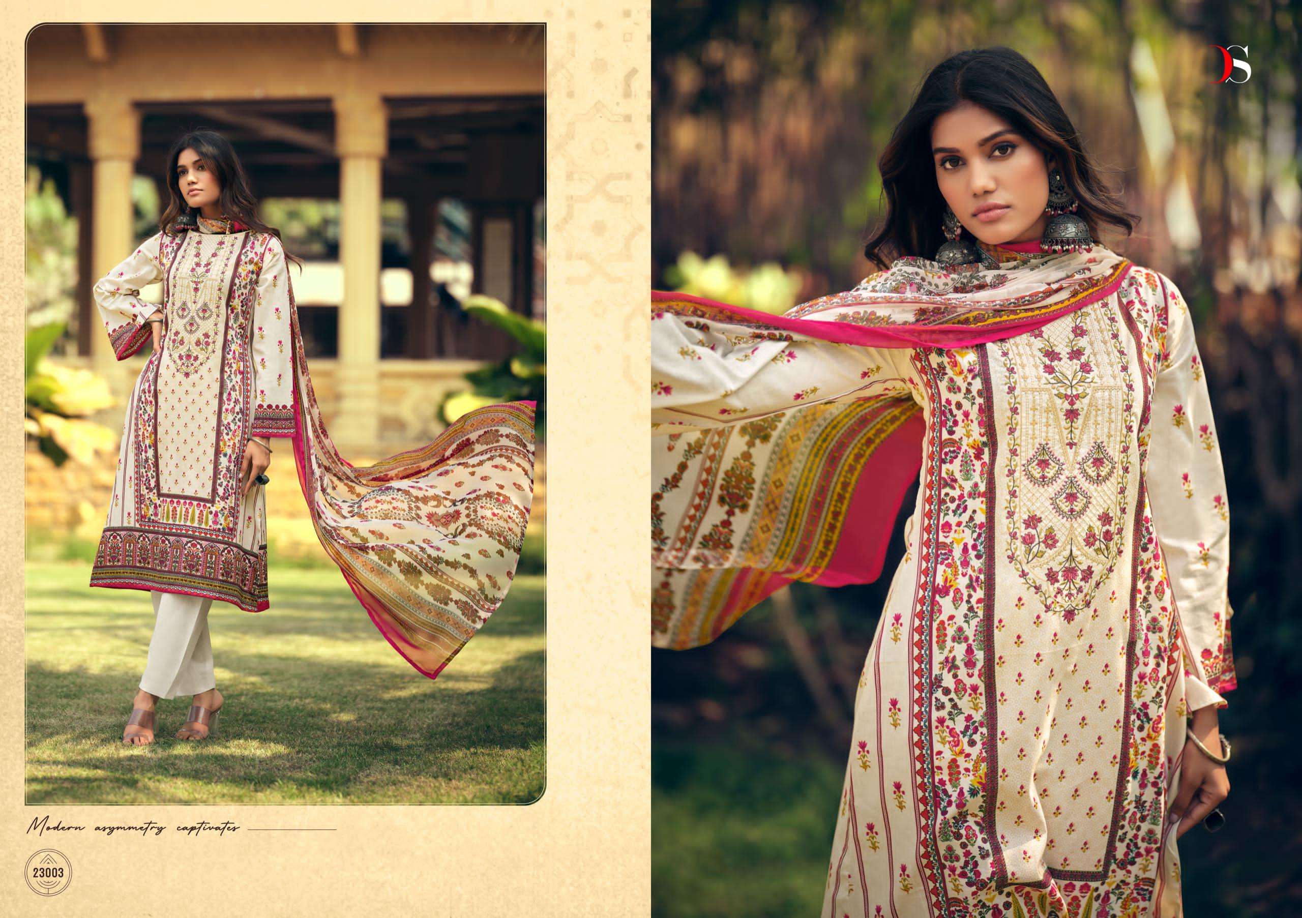 Deepsy Signature Embroidered Cotton Dupatta Salwar Suits Wholesale catalog