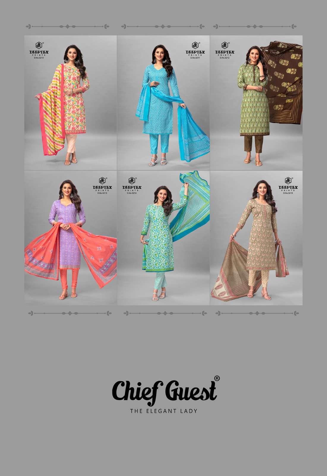Deeptex Chief Guest Vol-32- Cotton Dress Material Wholesale Catalog