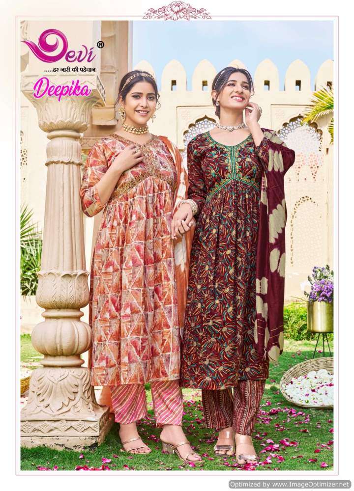 Devi Deepika Vol-1 – Kurti Pant With Dupatta - Wholesale Catalog