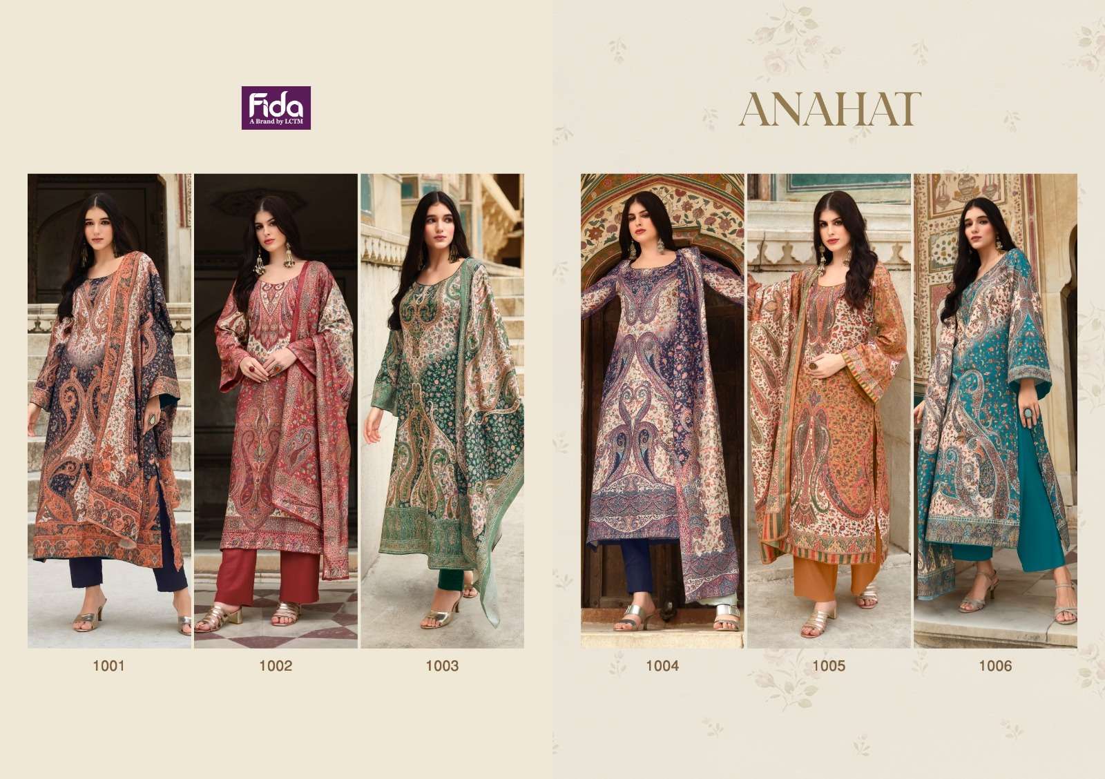 Fida Anahat Digital Blended Cotton Dress Material Wholesale catalog