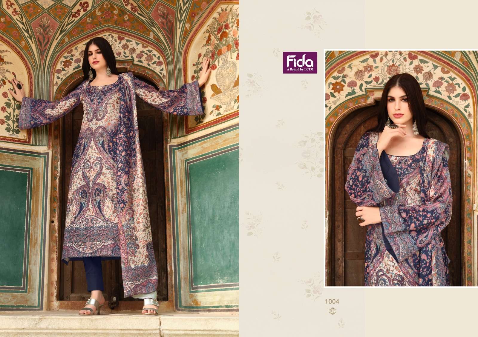 Fida Anahat Digital Blended Cotton Dress Material Wholesale catalog