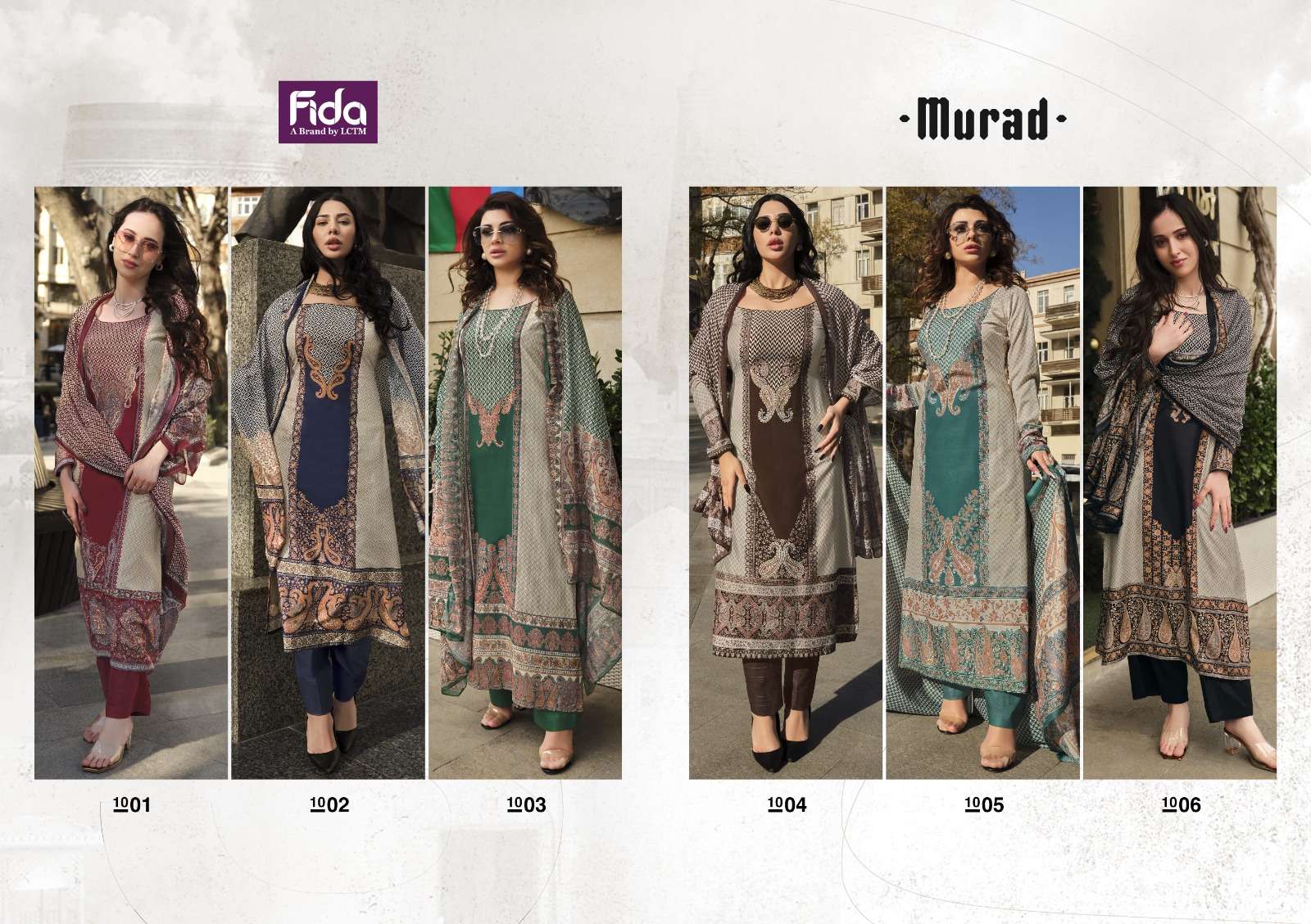 Fida Murad Cotton Digital Printed Dress Material Wholesale catalog