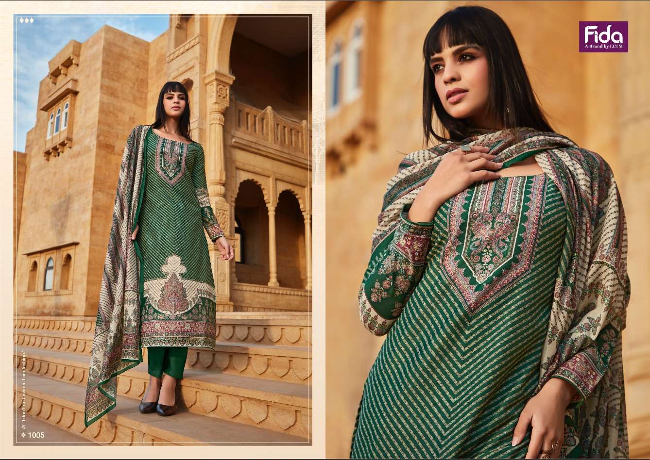 Fida Saanjh Cotton Digital Printed Dress Material Wholesale catalog
