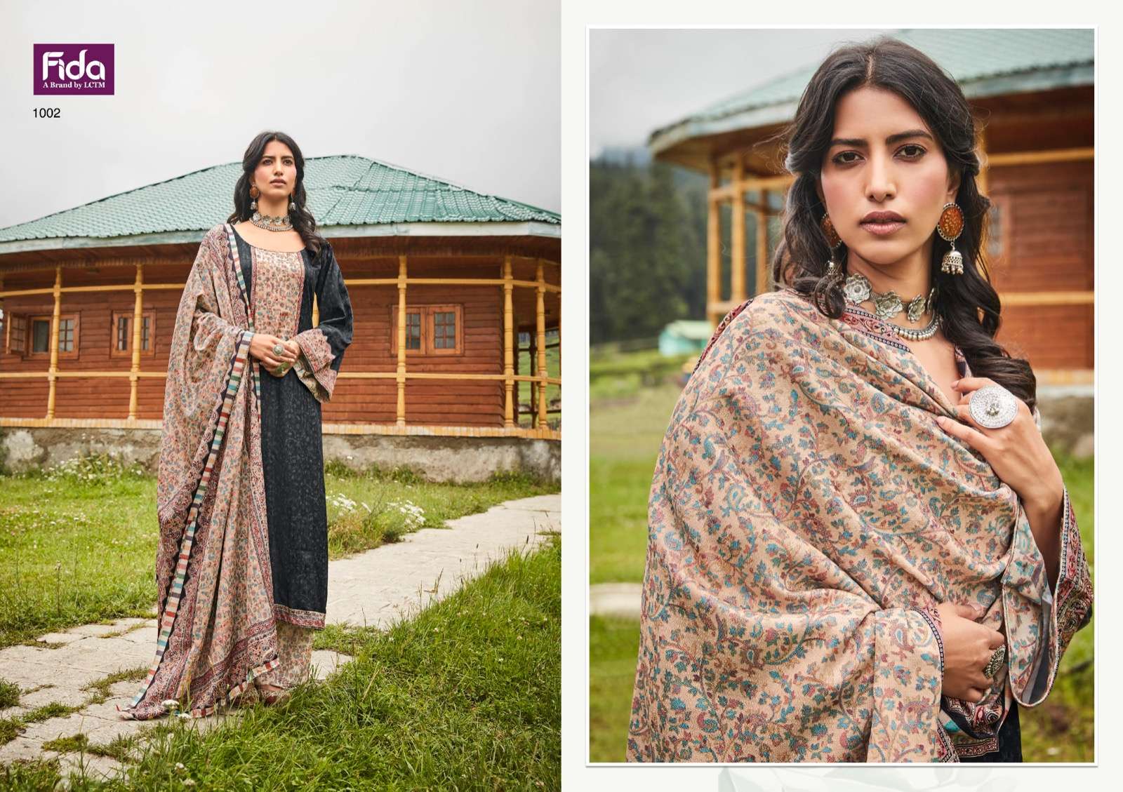 Fida Zehnaseeb Digital Cotton Slub Dress Material Wholesale catalog