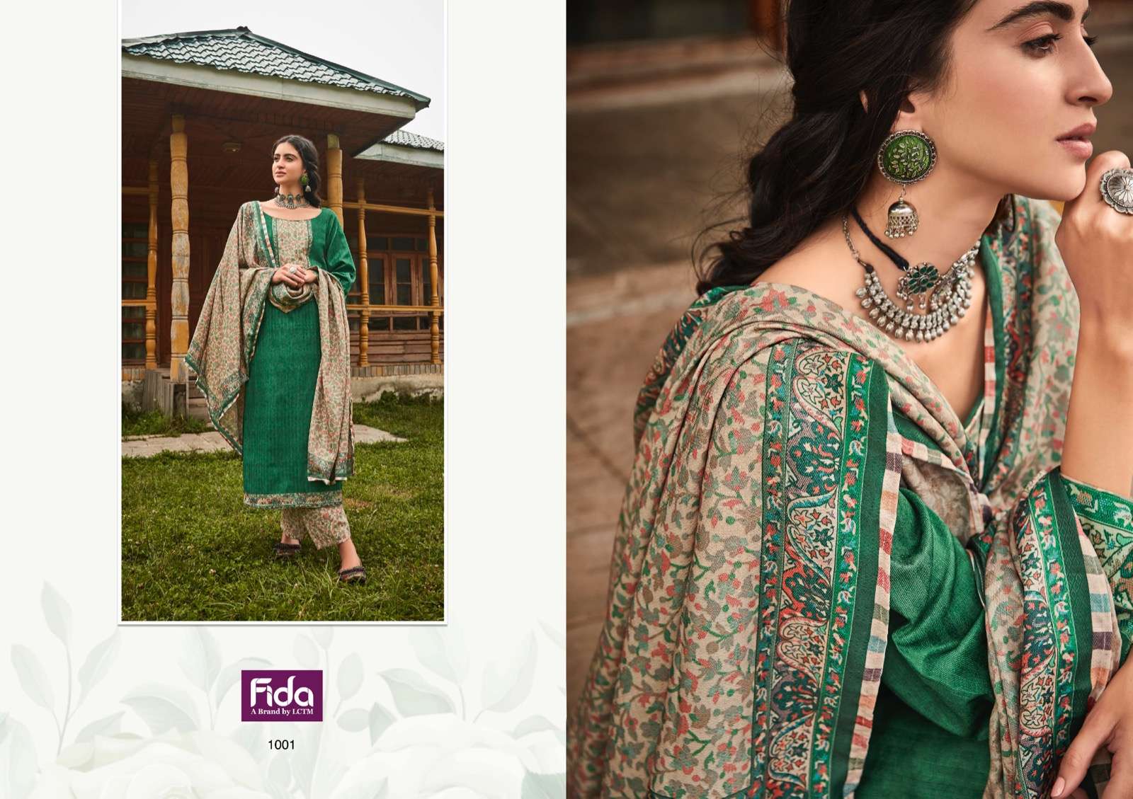 Fida Zehnaseeb Digital Cotton Slub Dress Material Wholesale catalog