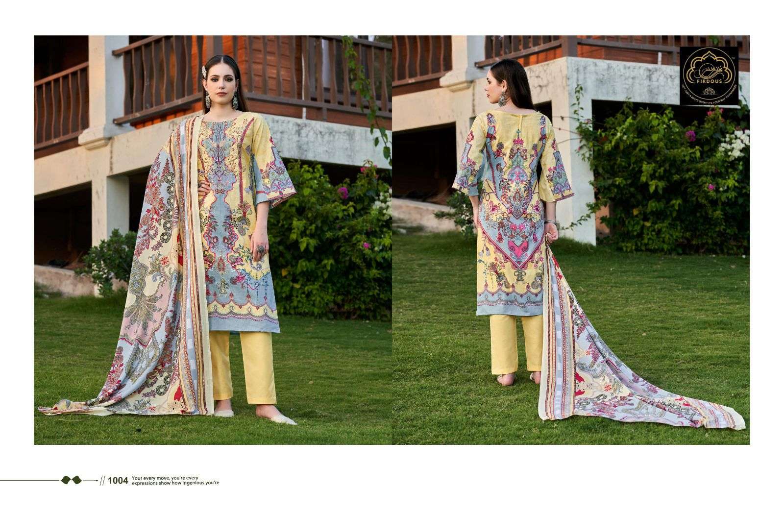 Firdous Naira Vol 1 Chiffon Dupatta Printed Dress Material Wholesale catalog