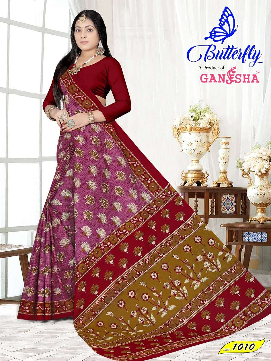 Ganesha Butterfly Vol-1- Cotton Sarees Wholesale Catalog