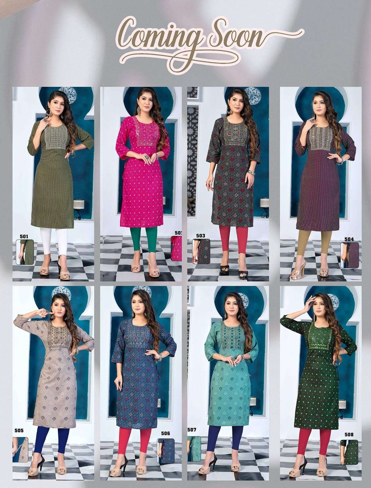 GOLDEN COMING SOON Kurti Wholesale Catalog