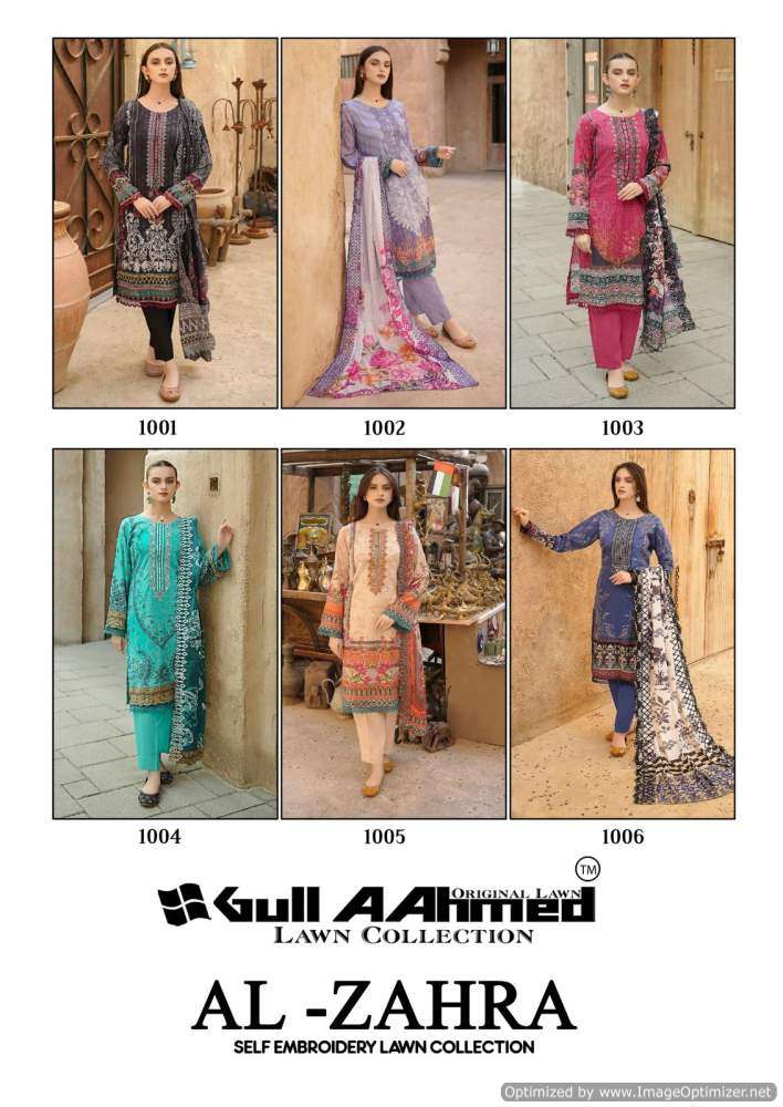 Gull A Ahmed Al Zahra Self Embroidery Lawn Salwar Kameez Wholesale catalog