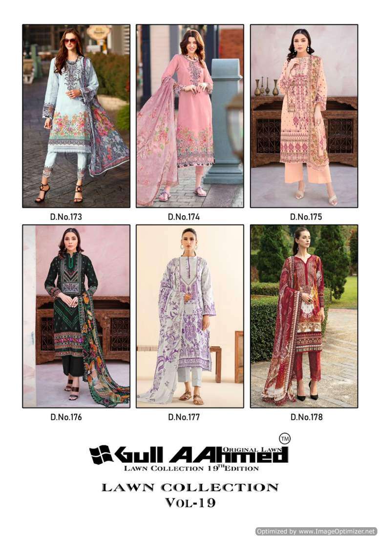 Gull A Ahmed Lawn Collection Vol-19 – Dress material - Wholesale Catalog