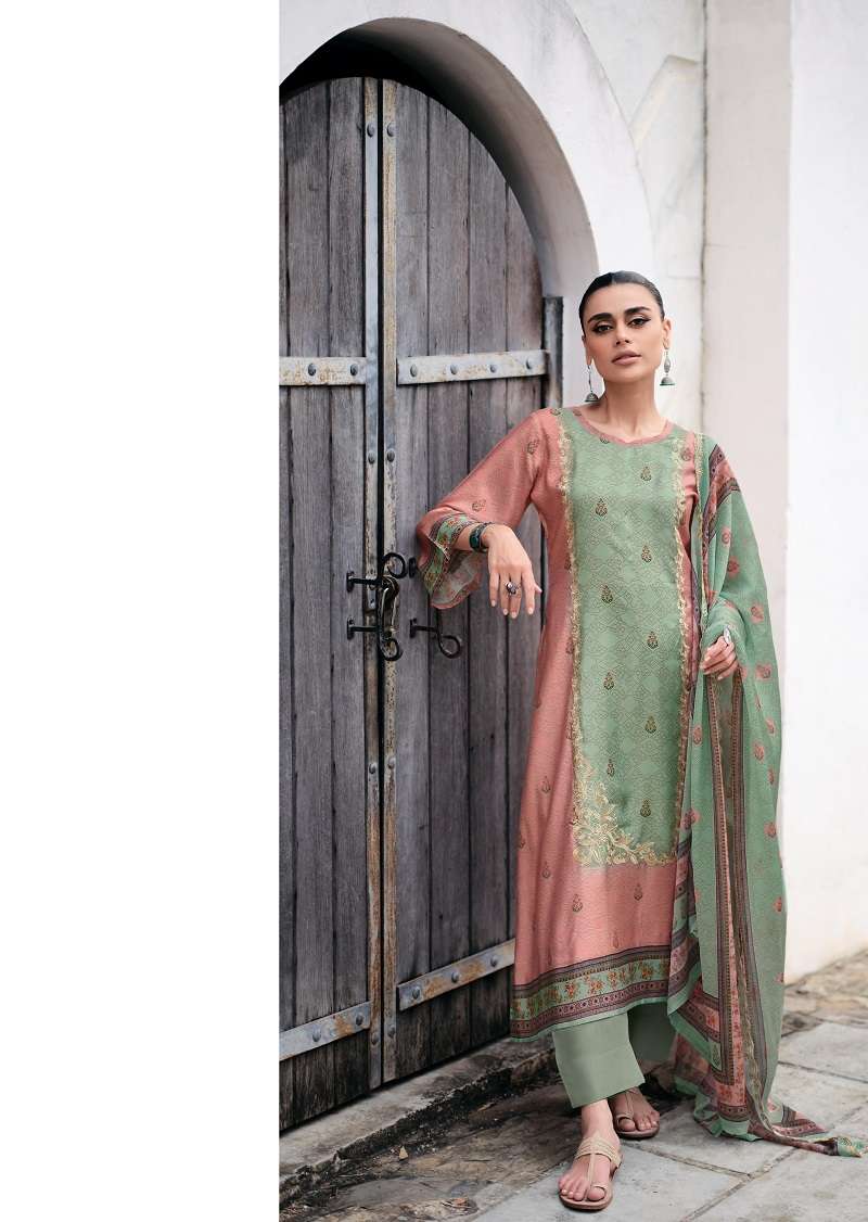 Gull Jee Israt Viscose Muslin Digital Print Dress Material Wholesale catalog