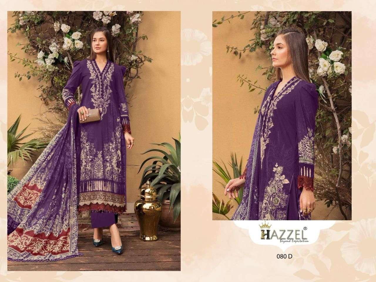 Hazzel Maria B 80ABCD CHIFFON DUPPTA  Salwar Kameez Wholesale catalog