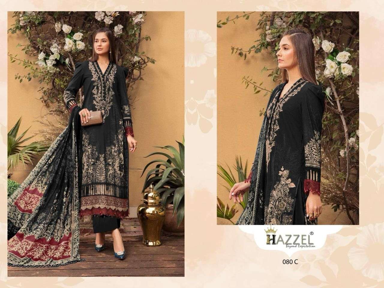 Hazzel Maria B 80ABCD CHIFFON DUPPTA  Salwar Kameez Wholesale catalog