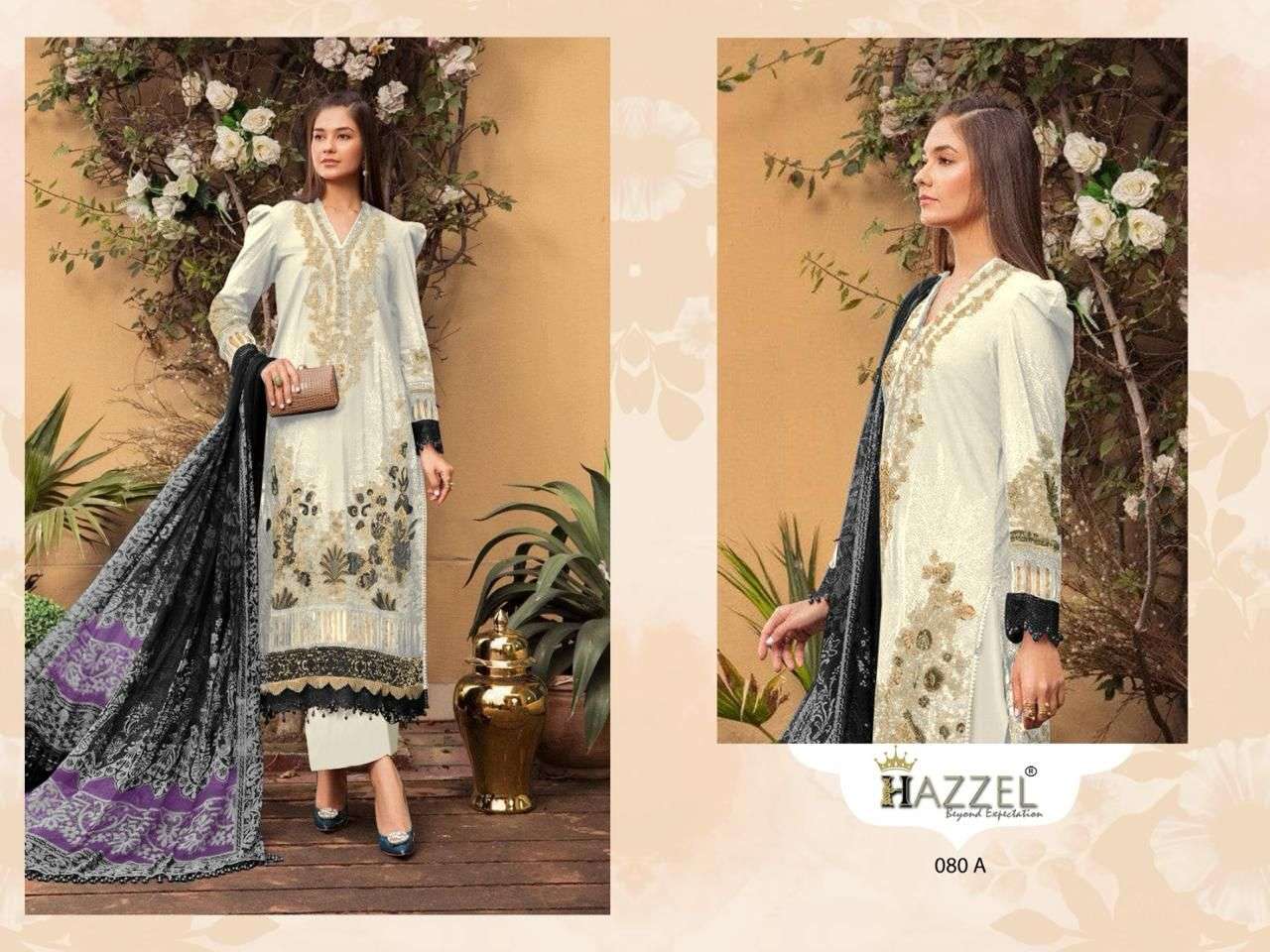 Hazzel Maria B 80ABCD CHIFFON DUPPTA  Salwar Kameez Wholesale catalog