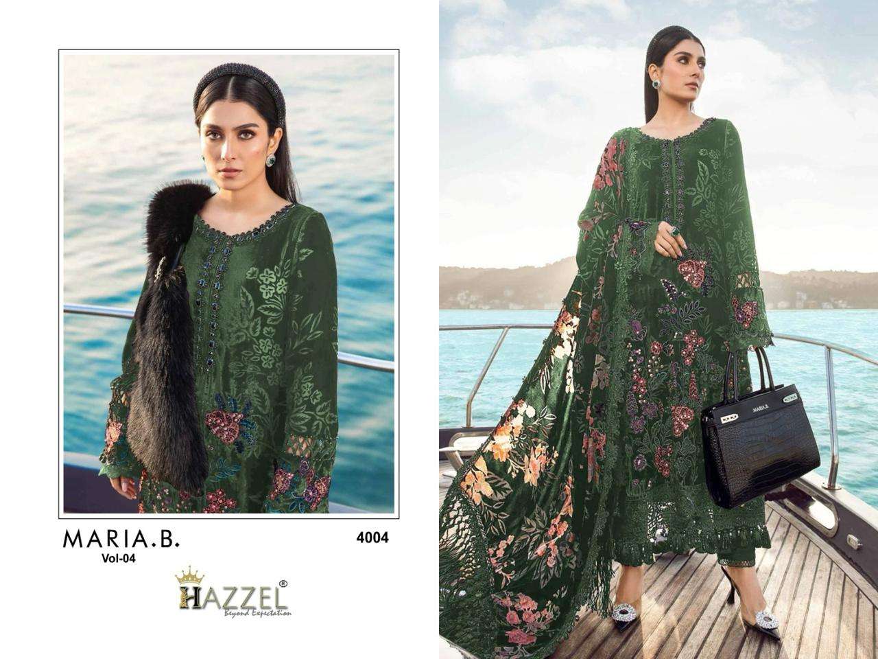 Hazzel Maria B Vol 4 Cotton Salwar Suit Wholesale catalog