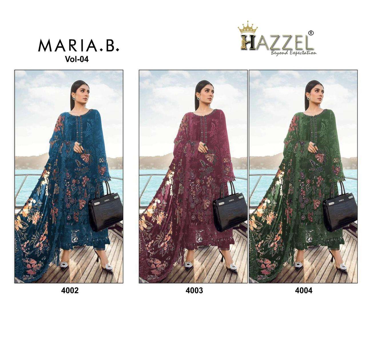 Hazzel Maria B Vol 4 Cotton Salwar Suit Wholesale catalog