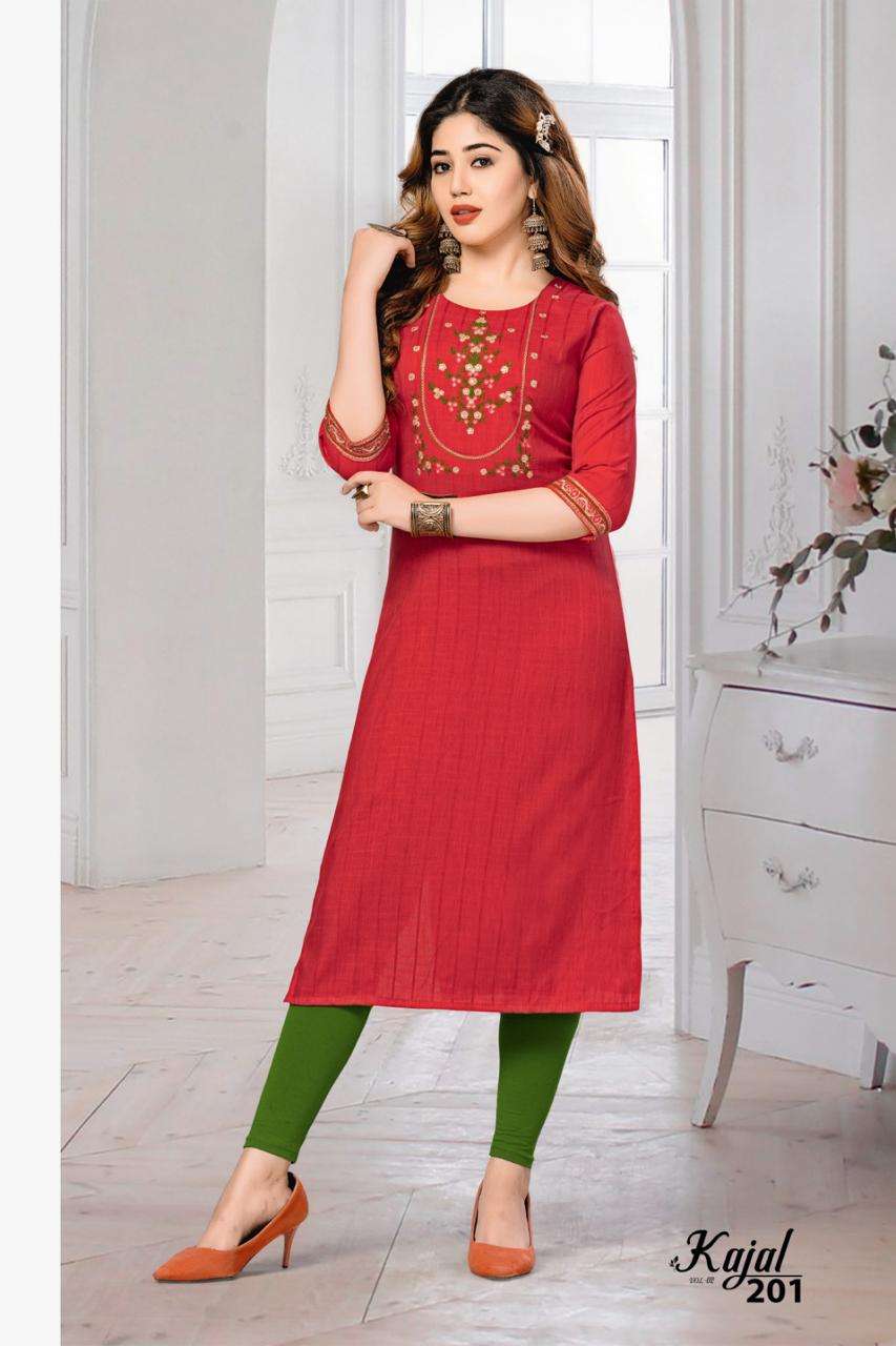 HIRWA KAJAL VOL-2 Kurti Wholesale catalog