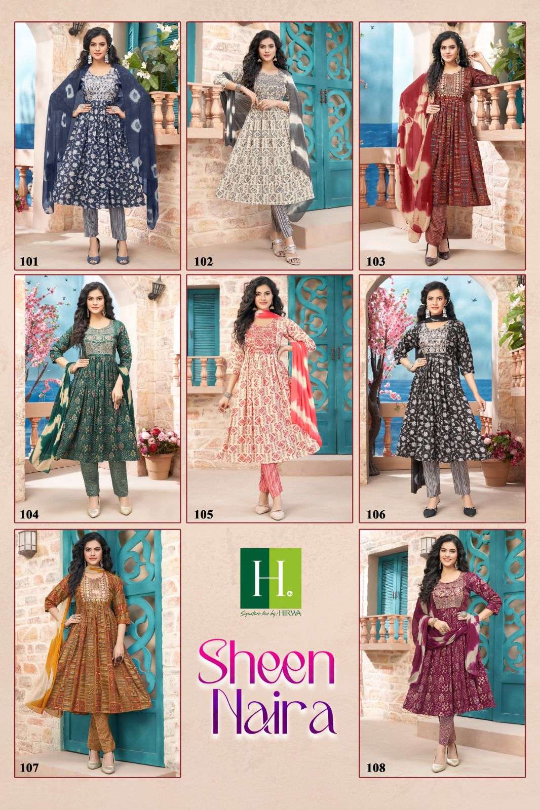 HIRWA SHEEN NAIRA Kurti Wholesale catalog