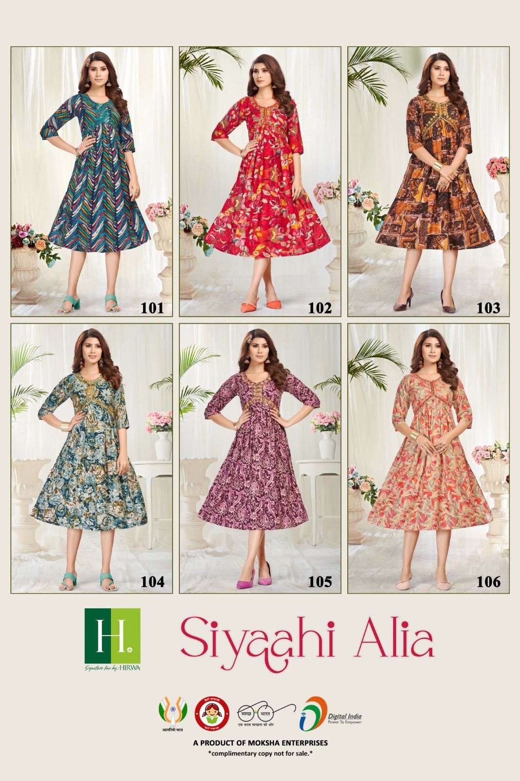 HIRWA SIYAAHI ALIA Kurti Wholesale catalog