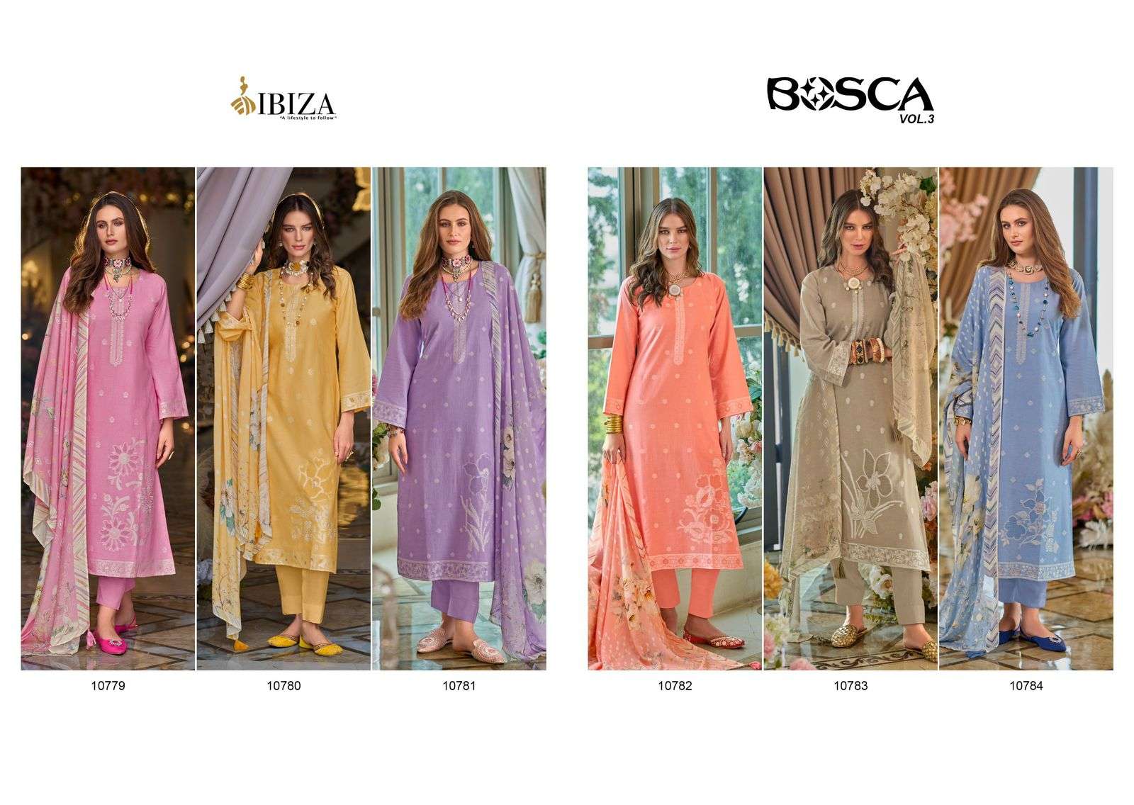 Ibiza Bosca Vol 3 Lawn Cotton Salwar Kameez Wholesale catalog