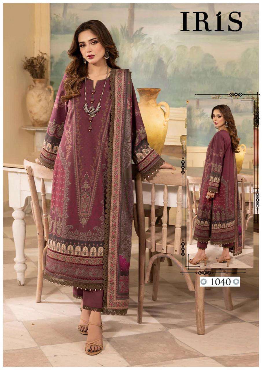 Iris Afsana Vol-4- Heavy Luxury Cotton Dress Material Wholesale Catalog
