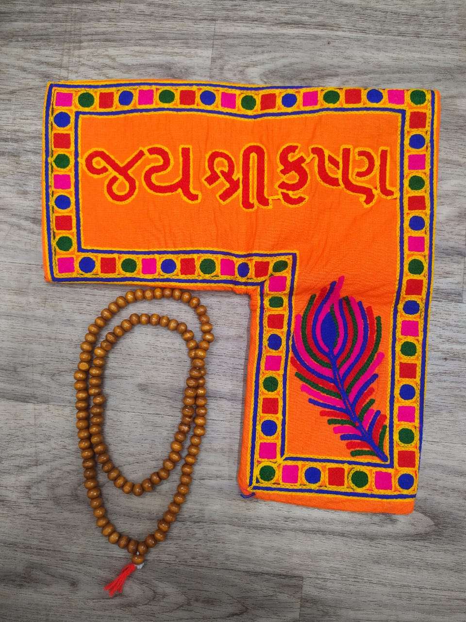 Jay Shree Krishna Gaumukhi name Spread Love with our Handcrafted Kutchi Hand Work Wholesale Surat