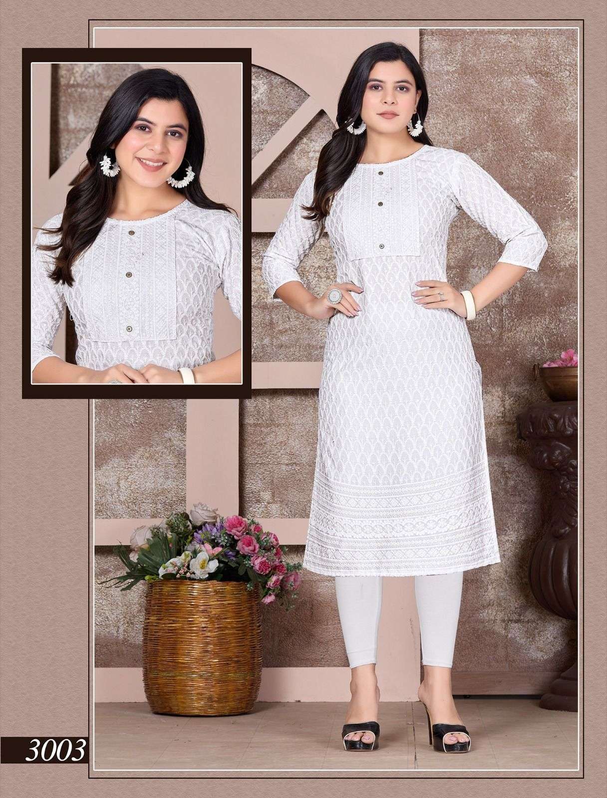 Jlf White Brighton Kurti Wholesale catalog