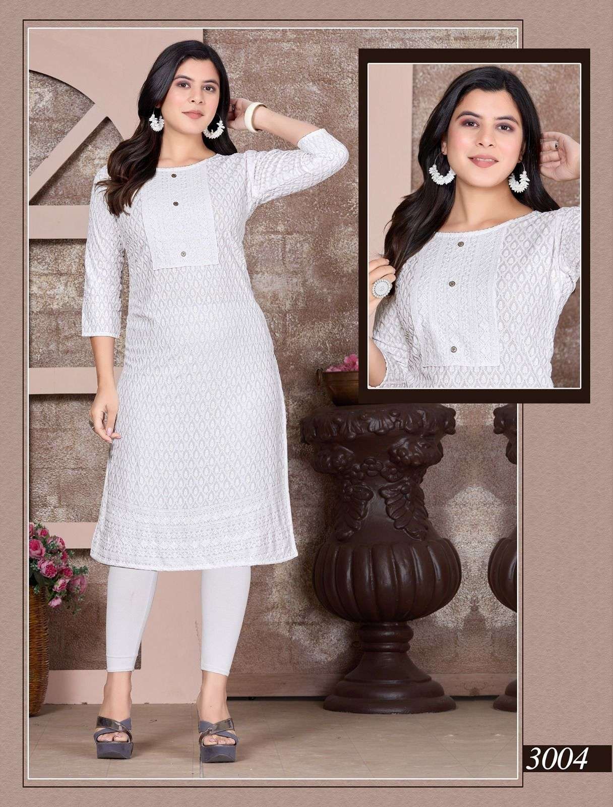 Jlf White Brighton Kurti Wholesale catalog