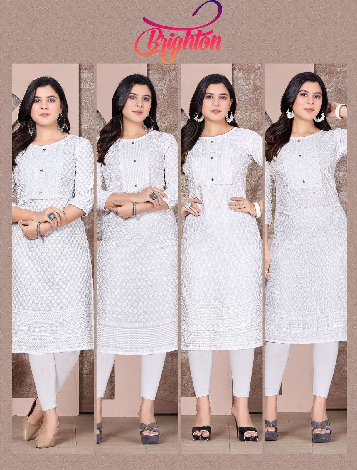 Jlf White Brighton Kurti Wholesale catalog