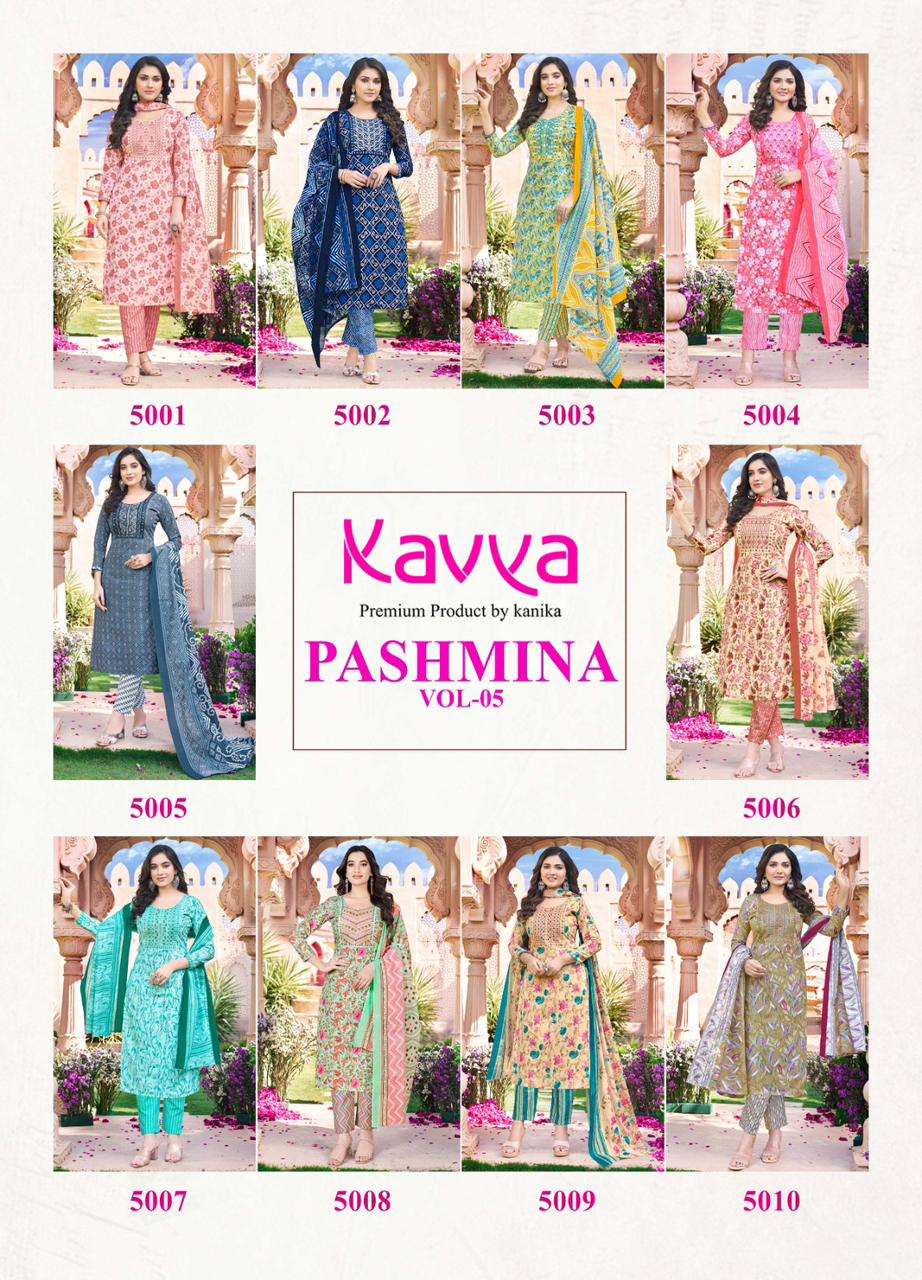 KAVYA  PASHMINA Vol -5 Kurti Wholesale catalog