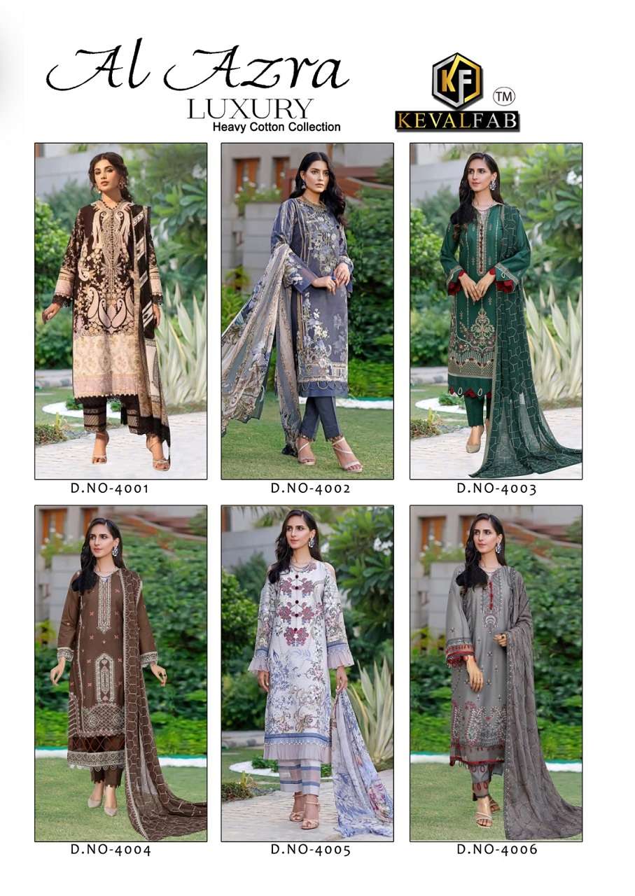 Keval Al Zara Vol 4 Luxury Heavy Cotton Dress Material Wholesale catalog