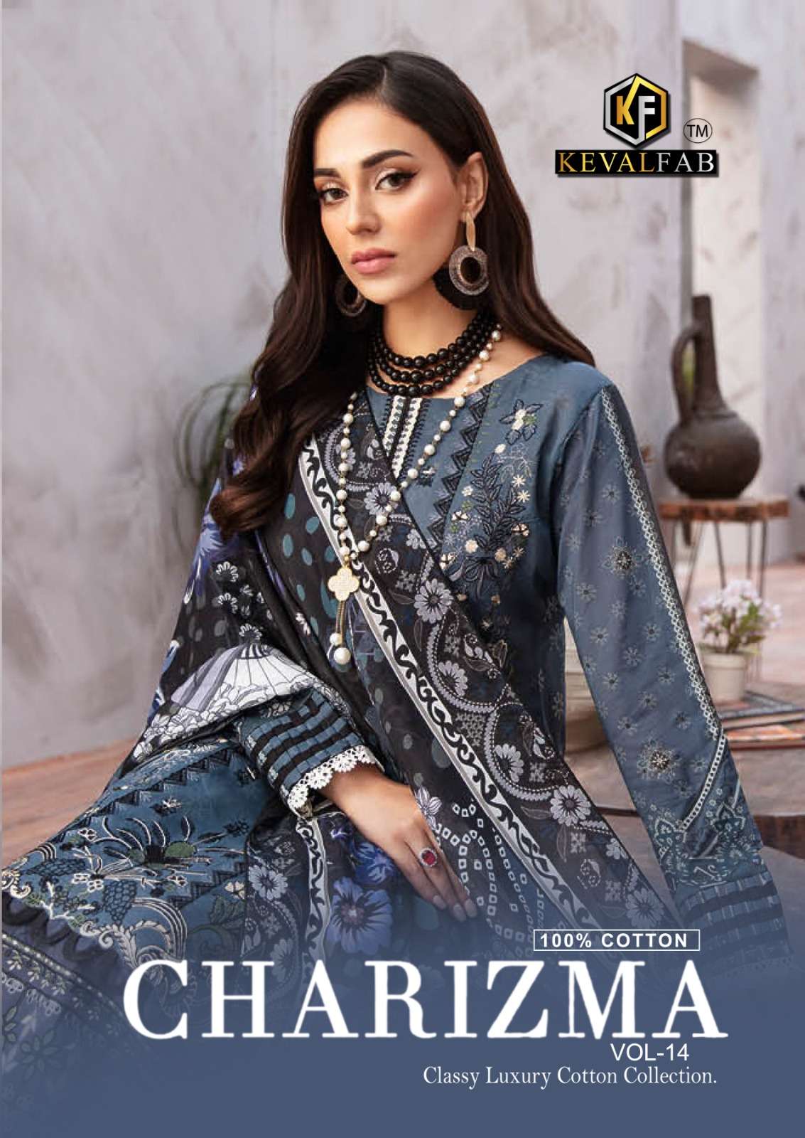 Keval Charizma Vol-14- Classy Luxury Cotton Dress Material Wholesale Catalog