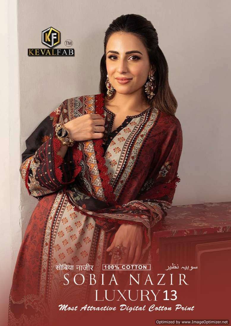 Keval Sobia Nazir Vol-13 – Dress Material - Wholesale Catalog