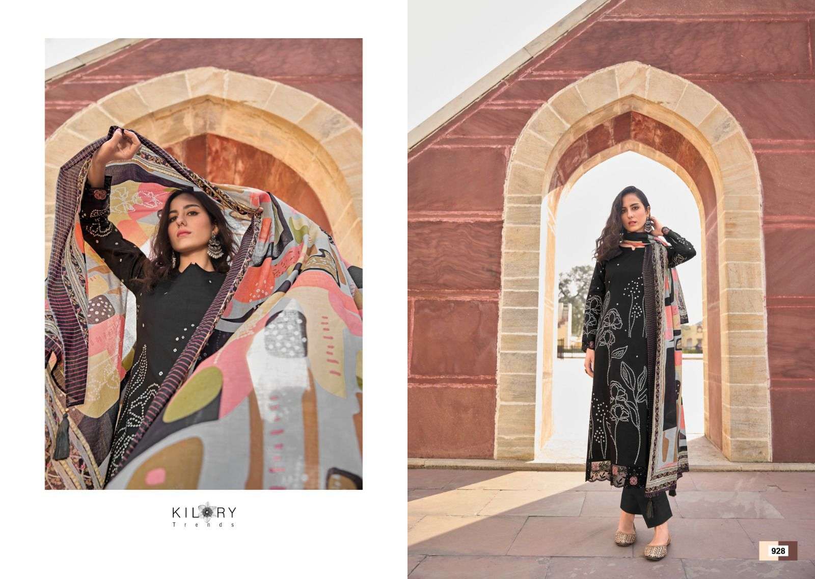 Kilory Printskari Embroidred Khaddi Print Salwar Kameez Wholesale catalog