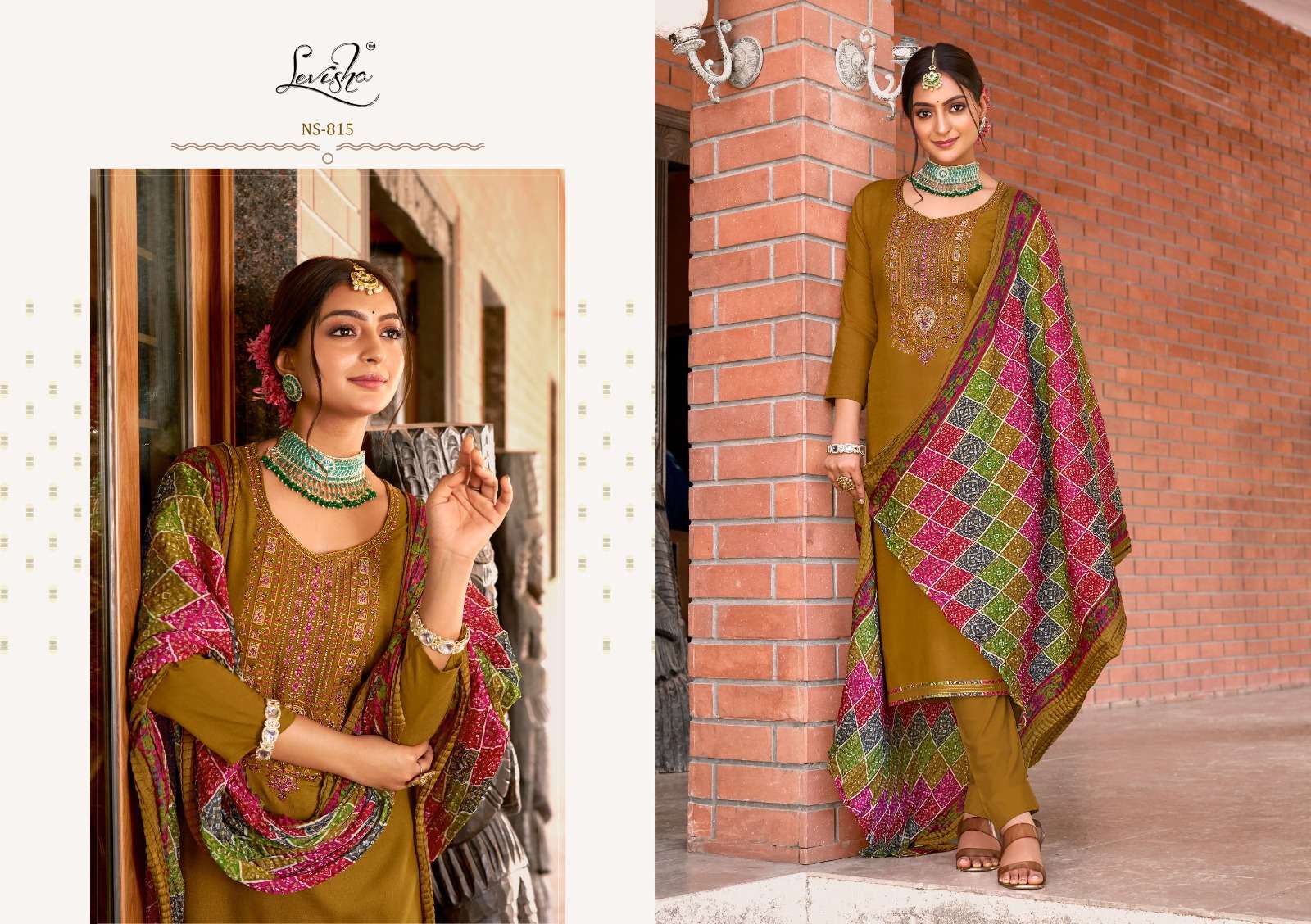 Levisha Nivisha Vol 8 Rayon Embroidred Dress Material Wholesale catalog