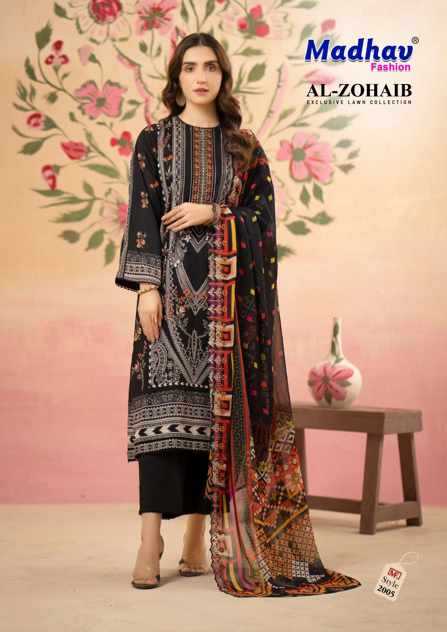 Madhav Al Zohaib Vol 2 Lawn Cotton Dress Material Wholesale catalog