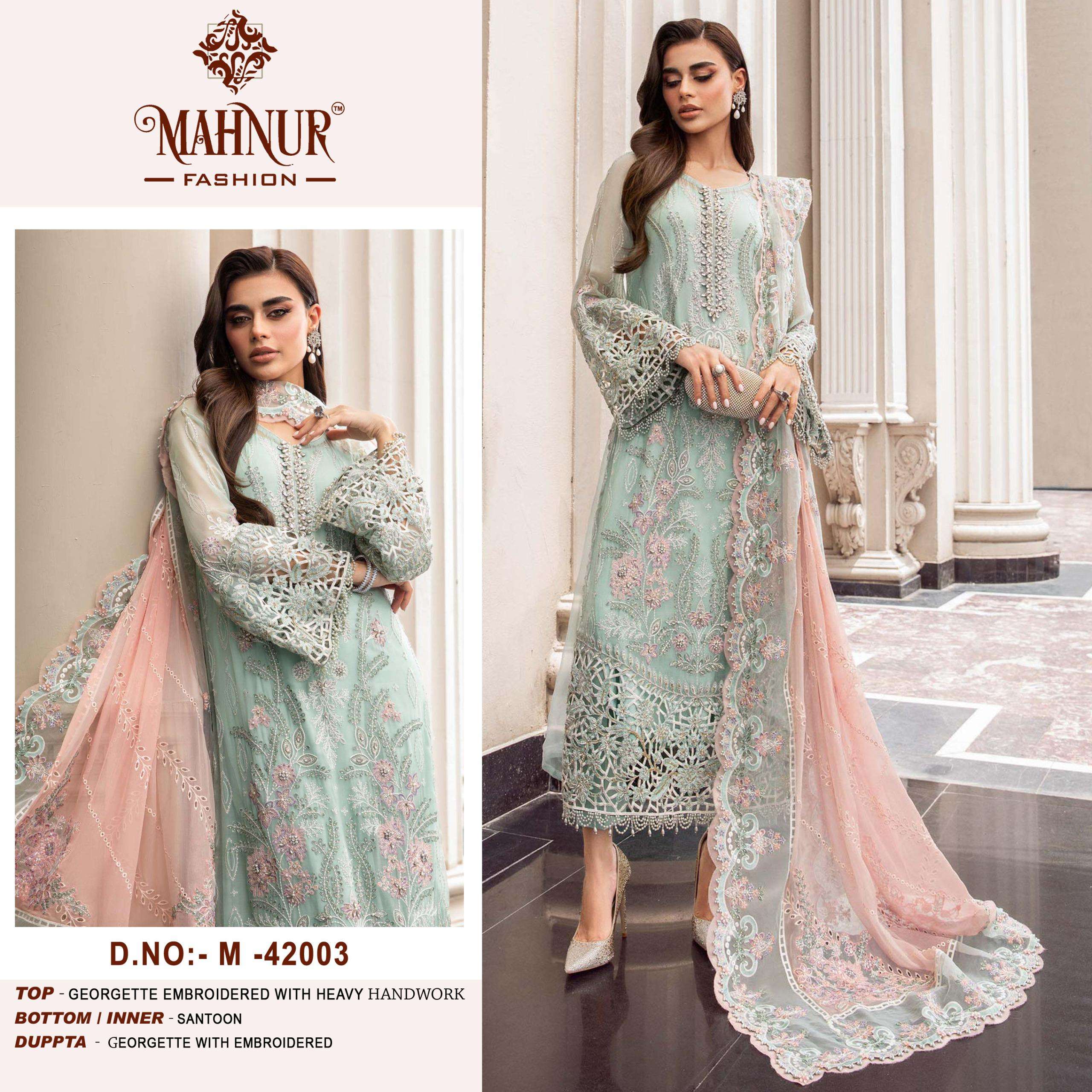 Mahnur Vol 42 Georgette Pakistani Suit Wholesale catalog
