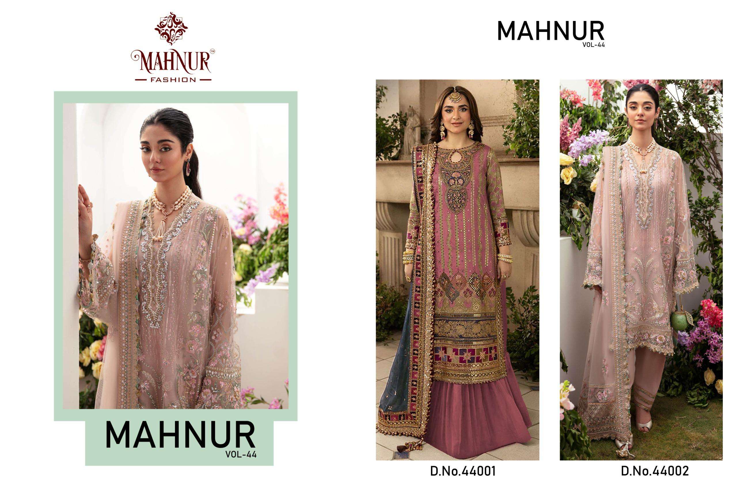 Mahnur Vol 44 Organza Salwar Kameez Wholesale catalog