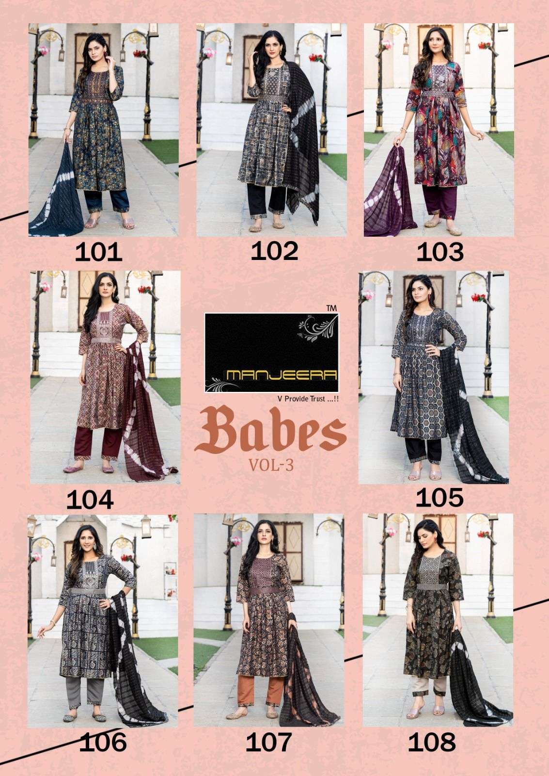 MANJEERA BABES 3  Kurti Wholesale catalog