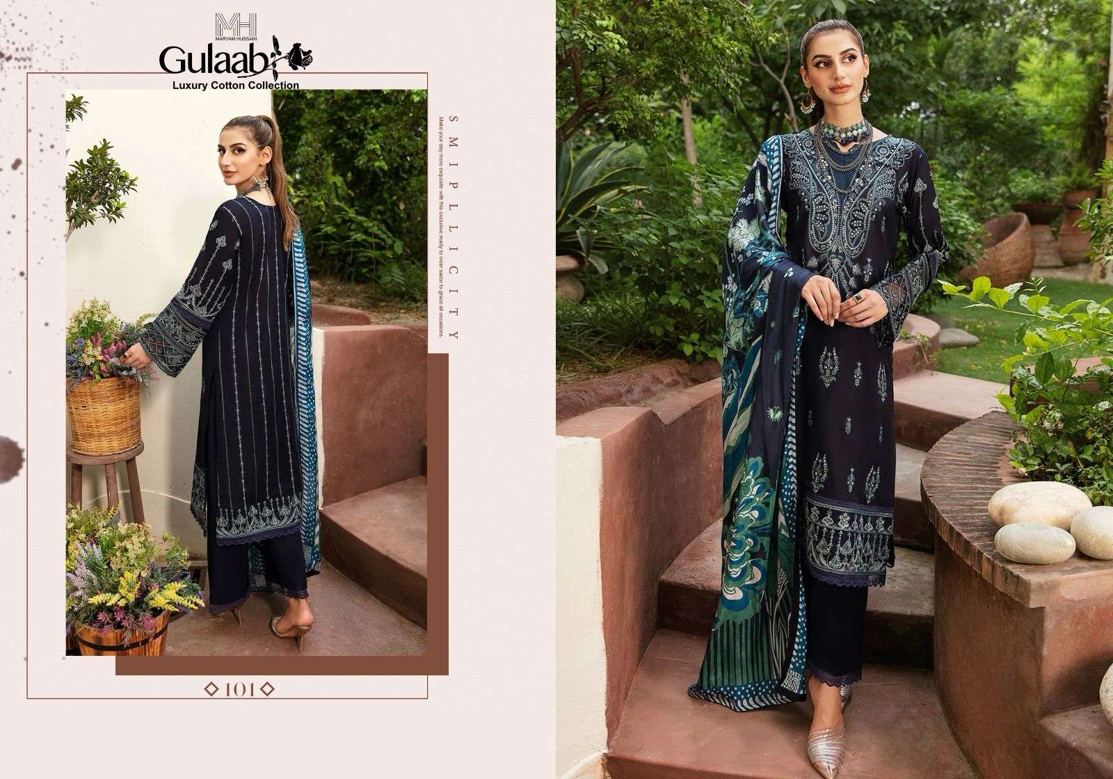 Mh Gulaab Vol 1 Karachi Cotton Dress Material Wholesale catalog