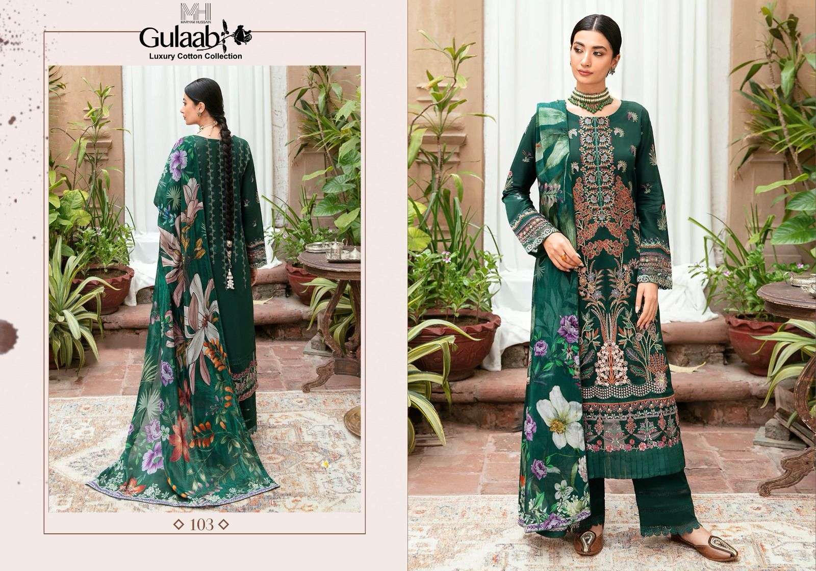 Mh Gulaab Vol 1 Karachi Cotton Dress Material Wholesale catalog