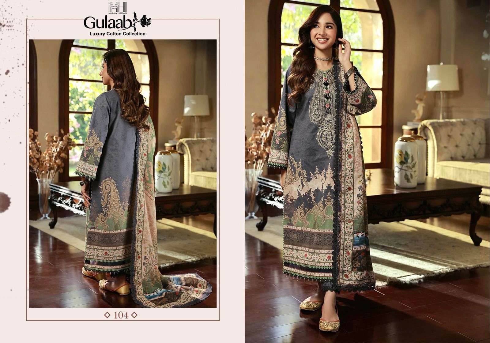 Mh Gulaab Vol 1 Karachi Cotton Dress Material Wholesale catalog